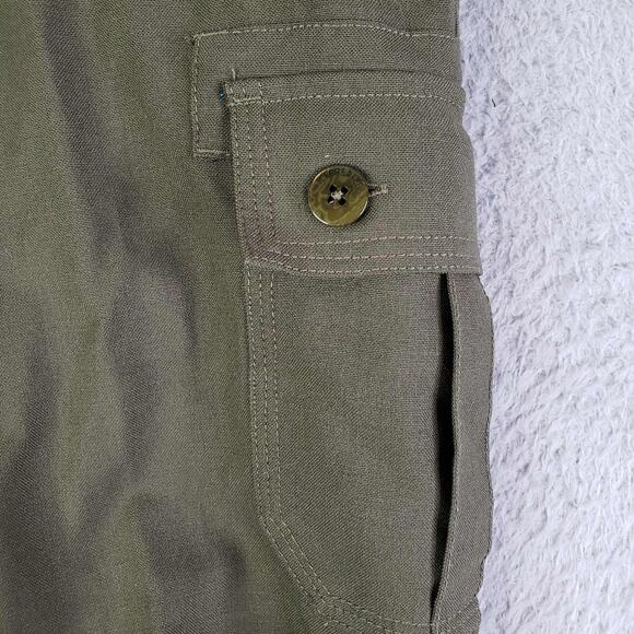 Icebreaker Merino Pants Womens Size 28 Green Wool Blend Cargo Roll-Up Gorpcore - Picture 5 of 11